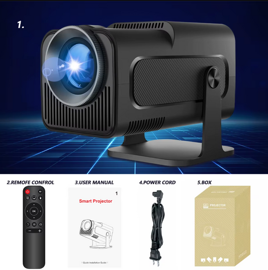 LT320 4K Android 13 Mini proyector Nativo 1080P 390ANSI Dual Wifi6 BT5.0 1920*1080P Proyector portátil
