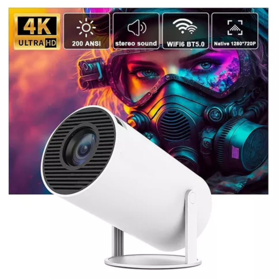 Mini Proyector Smart TV HY300 Andriod 13 con WiFi 2.4/5G Bluetooth